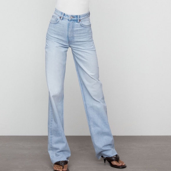 Zara Jeans Zara Wide Leg Full Length Jeans Poshmark